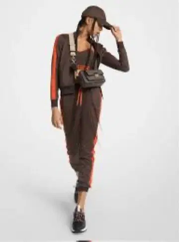 MICHAEL KORS 브라운 집업 저지 S