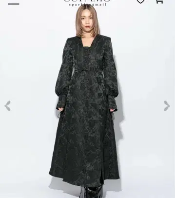 melt the lady 플라워 자카드 롱 드레스