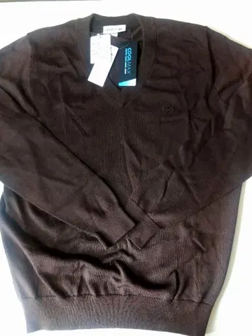 라코스테 남성용 스웨터 쿨맥스 V넥 사이즈 4 (일본 L)