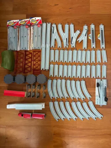 다이소 DAISO 철도 레일 세트 부품 다수