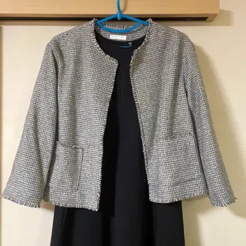 빅 사이즈 미사용품 UNIQLO 노카라 자켓 XL 그레이