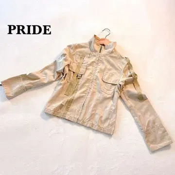 프라이드 밀리터리 자켓 베이지 계열 면 혼방 캐주얼