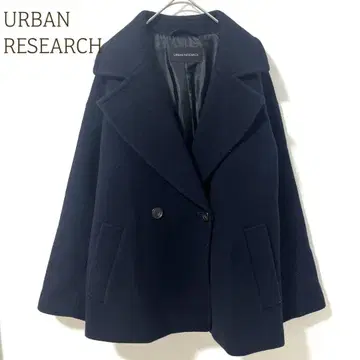 어반 리서치 울 혼방 숏 피 코트 네이비 Free