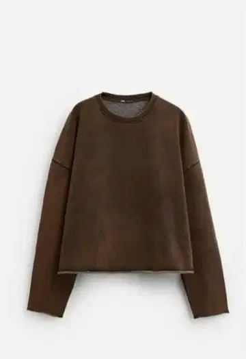 [거의 새상품] 자라 오버사이즈 페이드 맨투맨 트레이닝복 브라운