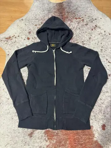 BUCO 리얼 맥코이 풀 집업 후드티 블랙 S