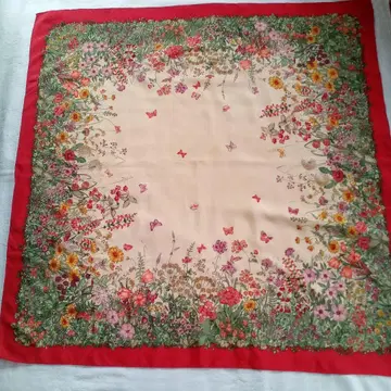 MANTERO 실크 스카프 꽃무늬