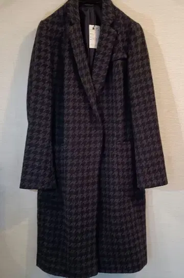[ 미사용 새상품 ] 컴시즘 하운드투스 패턴 롱 코트