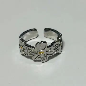 HARSH AND CRUEL 플라워 모티브 실버 반지