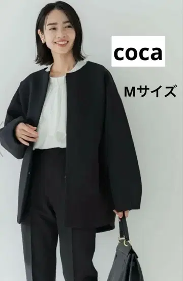 coca 코카 노카라 종이상자 코트 블랙 M