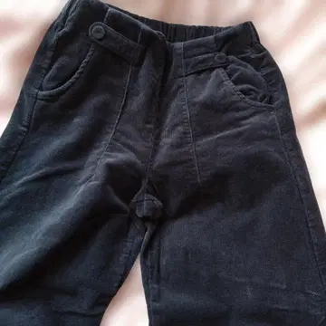 속기모 코듀로이 세미 와이드 팬츠