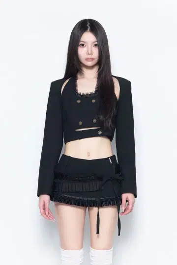 theredthread S lace trim suit black S