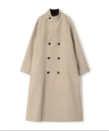 GALERIE VIE 울 개버딘 스탠드 카라 트렌치코트