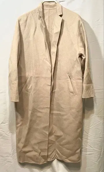 Plage 베이지 롱 코트 100% 울