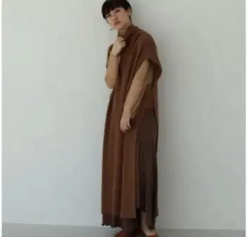 TODAYFULL 리브 니트 롱베스트