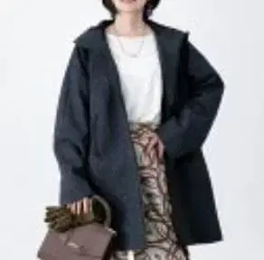 clair mode 내추럴 울 라이크 후드 부착 코트