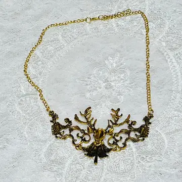 금 빈티지 목걸이 사슴