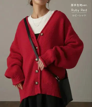 HUG.U 가디건 성인 숏 기장 [ 사슴 니트 ]