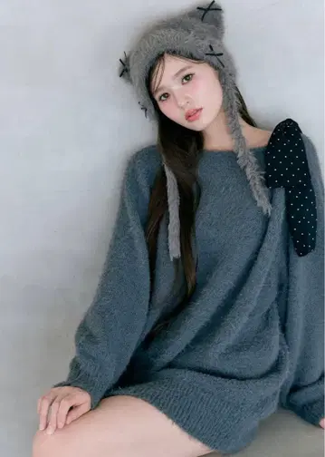 OLIVEdesOLIVE melty ribbon knit onepiece