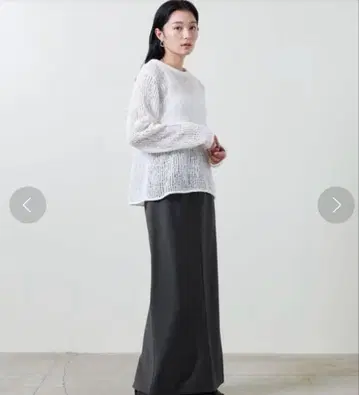 트로피컬 롱 타이트 스커트 36