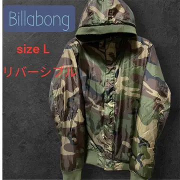 Billabong 구제 의류 리버서블 카모플라쥬 자켓 L