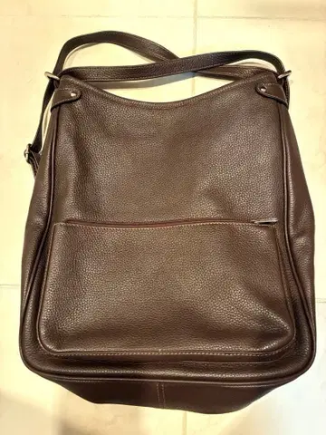 천연 가죽 브라운 백팩 특주품