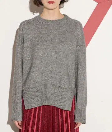 오파크 클립 미들 게이지 니트