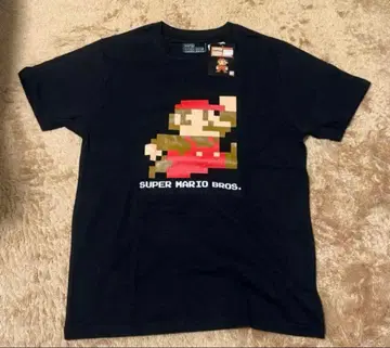 슈퍼 마리오 T셔츠 M 사이즈 블랙 도트 패턴