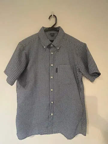 montbell 깅엄 체크 반팔 셔츠 M 몽벨