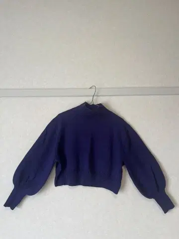 JEANASIS 퍼플 볼륨 슬리브 니트