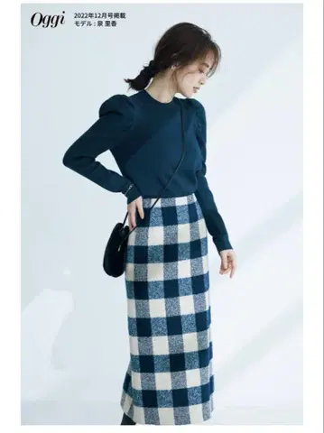 LOUNIE 빅 체크 무늬 스커트