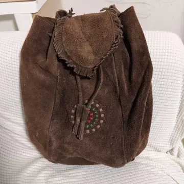 브라운 스웨이드 백팩 백팩