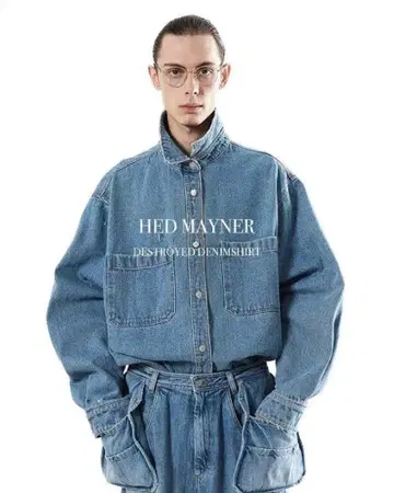 HED MAYNER 오버 사이즈 데님 셔츠