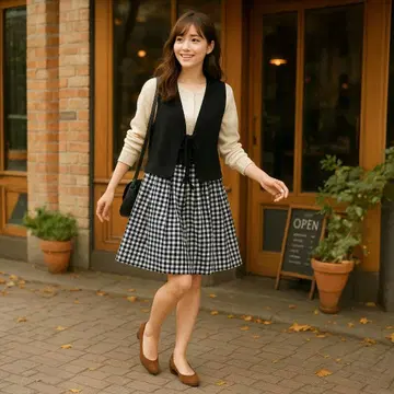 MACKINTOSH PHILOSOPHY 플레어 스커트 M 깅엄