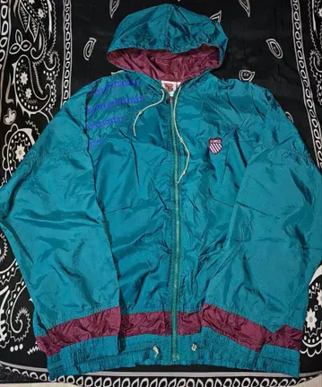 KSWISS 나일론 자켓 터콰이즈 버건디