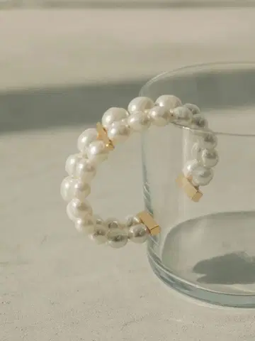 [ 완판템 ] [ 미사용 새상품 ] 아뉴앙스 펄 더블 뱅글