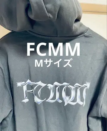 FCMM 후드 맨투맨 M 사이즈 그레이 집업