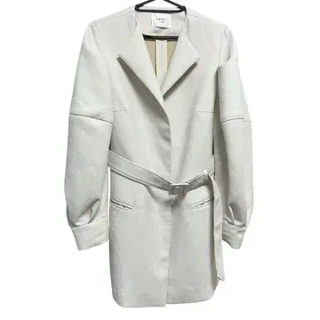 AMERI 아메리 노카라 코트 벨트 포함 프리 베이지 고급 아우터