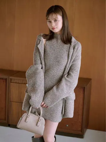 스나이델 미니 니트 원피스 니트 자켓