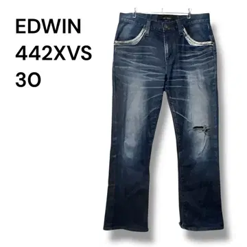 에드윈 442XVS 데님 레귤러 스트레이트 30 네이비