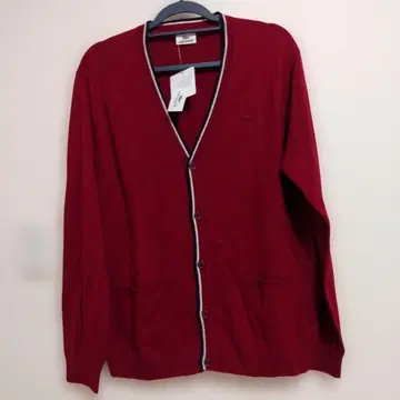 택 포함 새상품 LACOSTE 남성용 가디건 사이즈 5