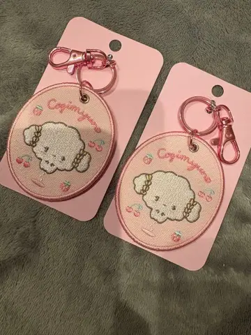 산리오 코기뮨 자수 키링