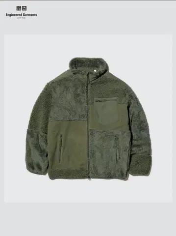 새상품 유니클로 x Engineered Garments 플리스 올리브