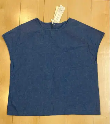 미사용 택 포함 나카가와 마사시치 상점 면린넨 셔츠 둥근넥 풀오버