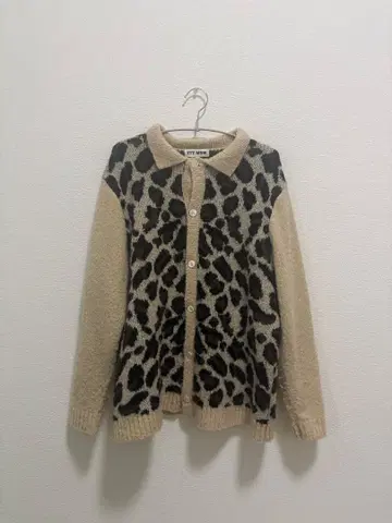 TTT MSW 레오파드 무늬 니트 가디건