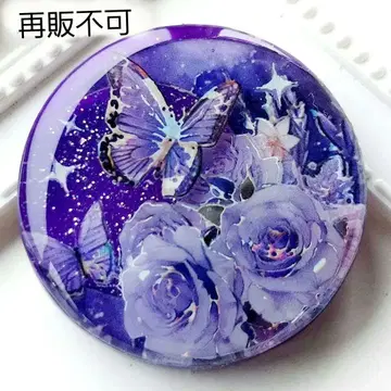 [ 1662 ] 레진 달 나비 머리끈 포니 후크 브로치 핸드메이드