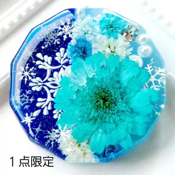 [ 1664 ] 레진 마트리카리아 머리끈 포니 후크 브로치 핸드메이드