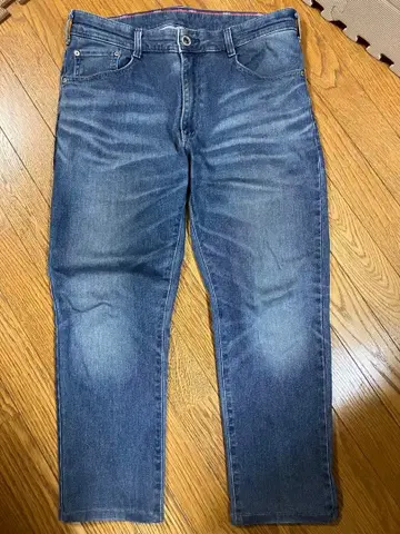 데님 스트레이트 팬츠 파랑