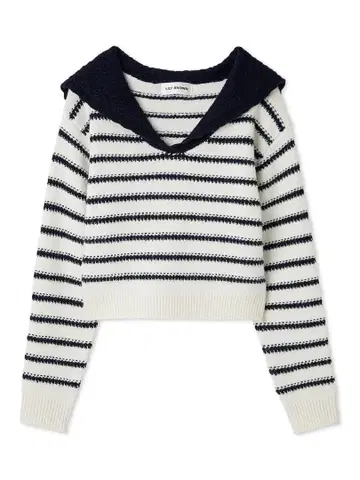 세일러 카라 니트탑 릴리 브라운