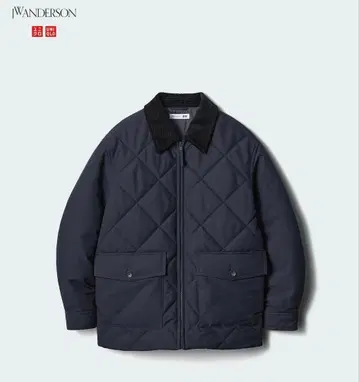 유니클로 JW ANDERSON 패디드 퀼팅 블루종 네이비 M