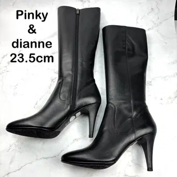 [ 새상품급 ] Pinky&dianne 롱 부츠 23.5 블랙 가죽